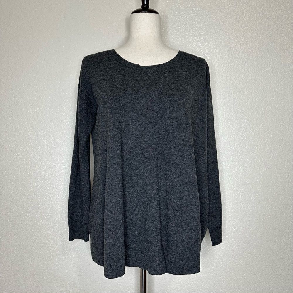 Kuho Wool Blend Gray Long Sleeves Sweater